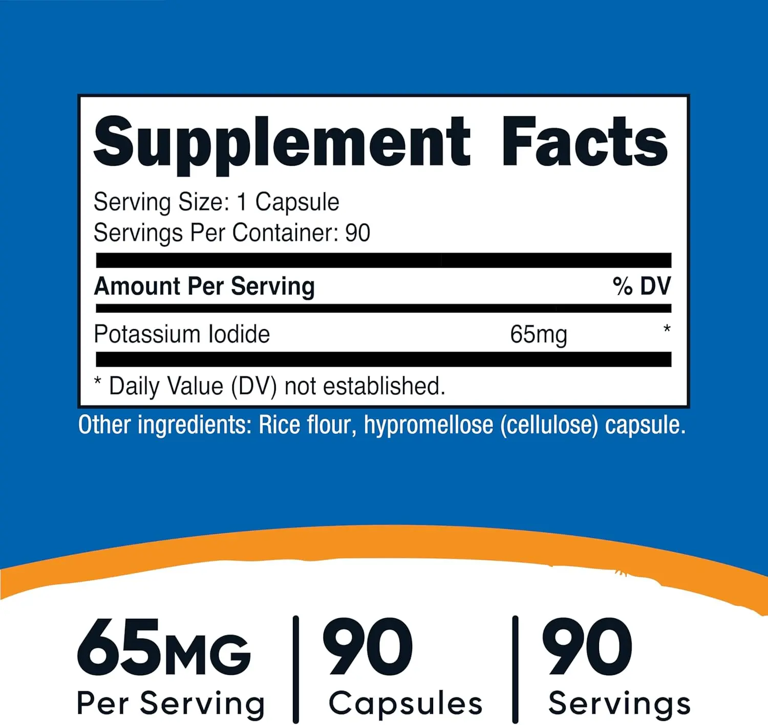 Nutricost Potassium Iodide 65 Mg Capsules